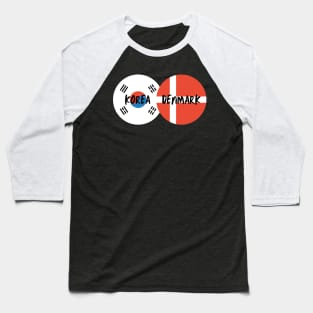 Korean Danish - Korea, Denmark Baseball T-Shirt